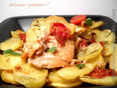 Una cena veloce e sana (?) da studente: Salmone al forno con sfoglie di patate - foto 3